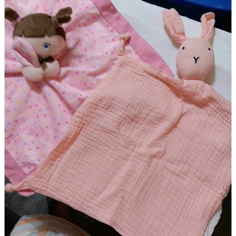 2 Pink Loveys-Garanimals My Best Friend Unbranded Muslim Ties Security Blanket